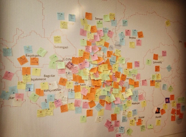 Mimarlar Odası’ndaki Kusurluluk Post-it’leri