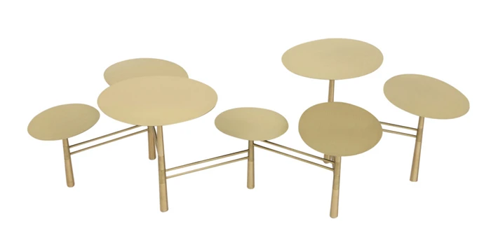 pebble table by nada debs, mondo collection