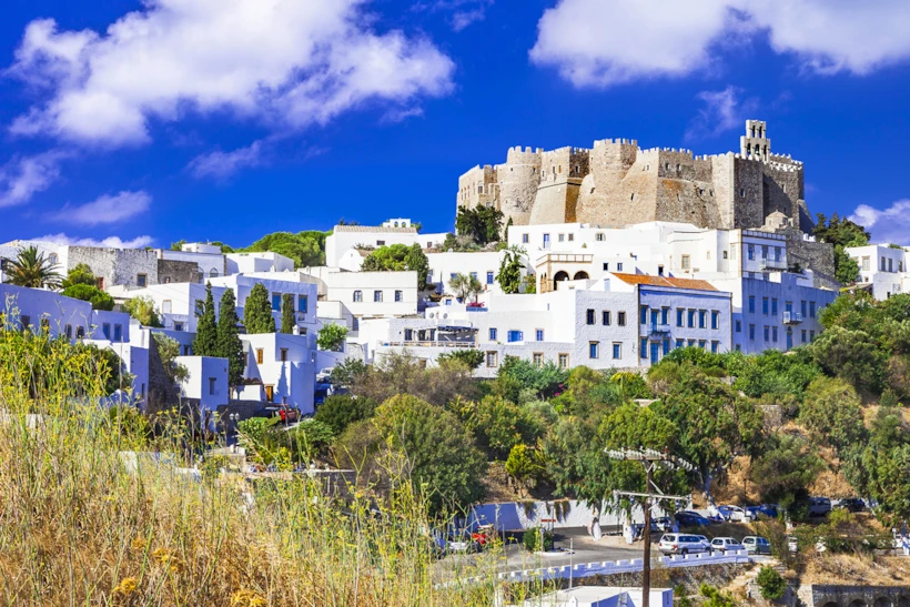 Patmos island, Dodecanese, Greece. Unesco heritage site