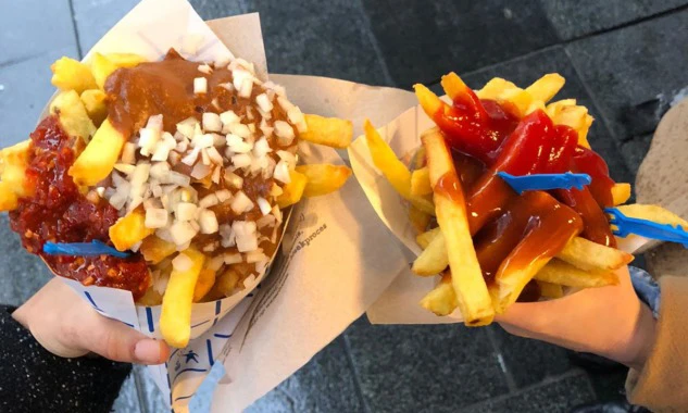Yer Fıstıklı, Acı Soslu ve Körili Patates Kızartmaları