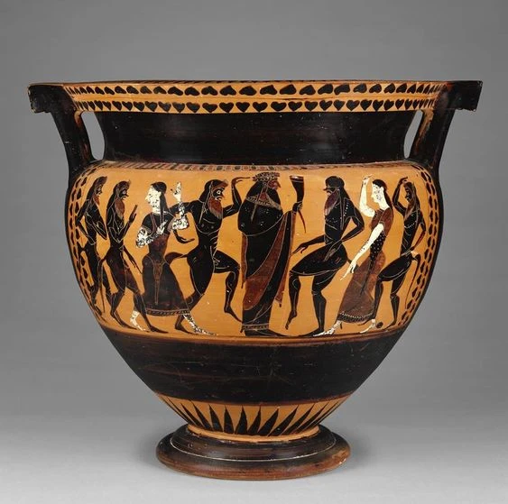 Yunan şarap tanrısı Dionysos'un betimlendiği şarap kabı