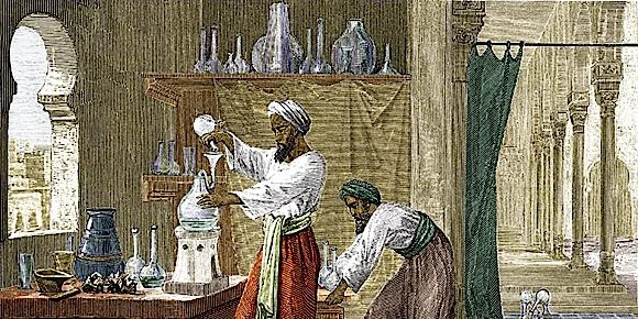 Çalışmalarında alkol kullanan Arap simyacılar