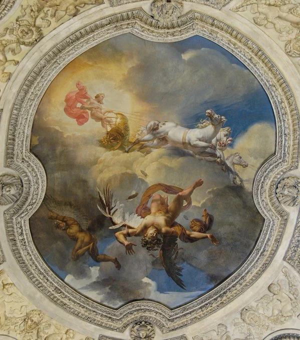 Louvre’da bulunan The Rotonde d’Apollon’un tavanı