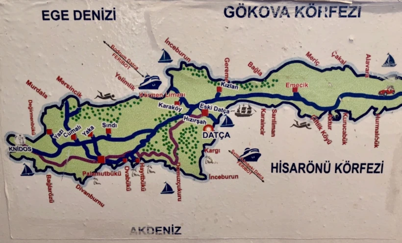 Datça Koyları Haritası