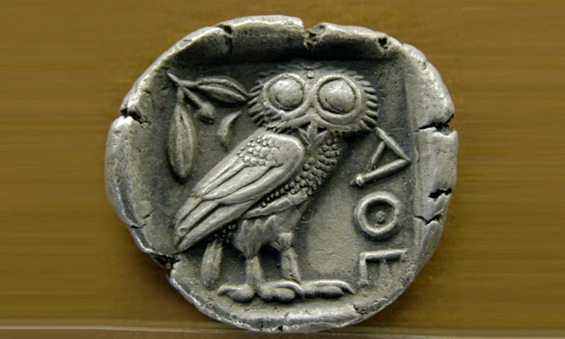 Zeytin Dalı Kabartmalı Gümüş Tetradrahmi, Atina
