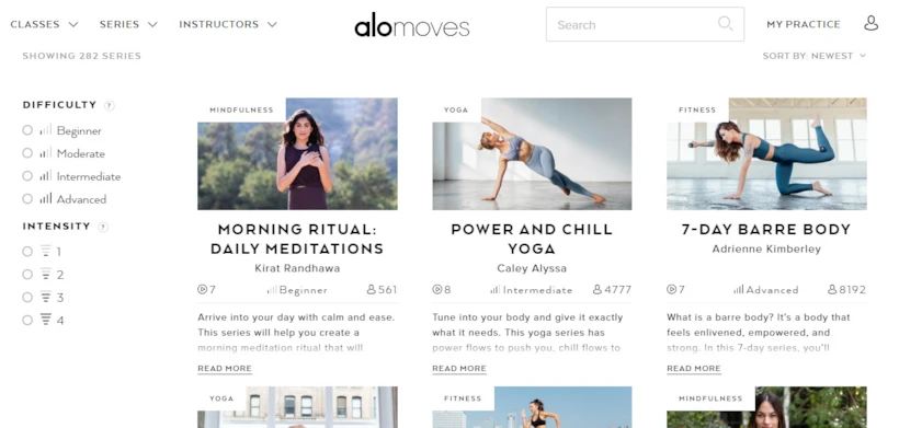 Online Yoga, Alomoves