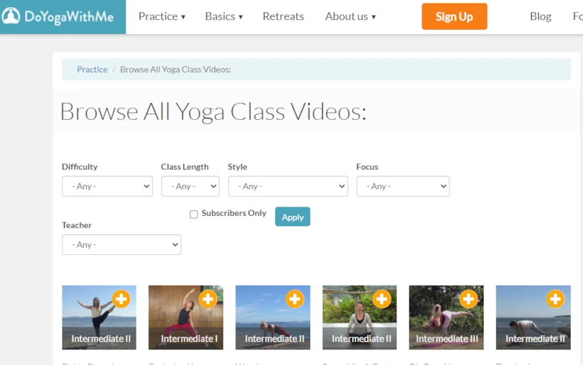 Online Yoga, Doyogawithme
