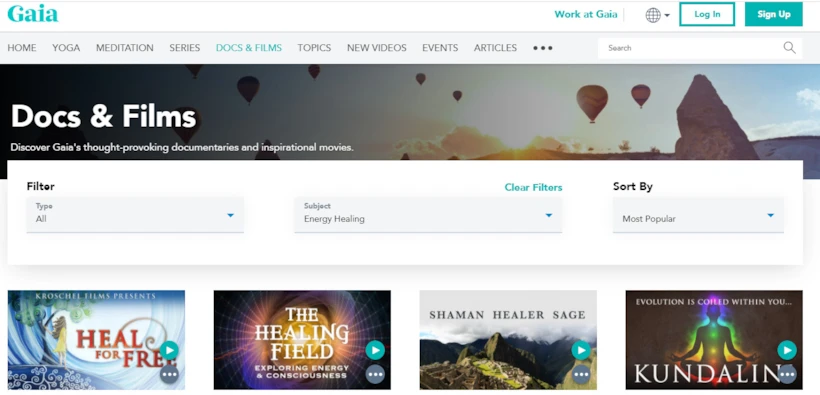 Online Yoga, Gaia