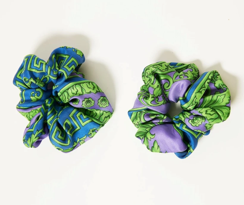 Versace İpek Eşarptan Dönüştürülen Scrunchie Toka (Pop+Sandy x Gaios)