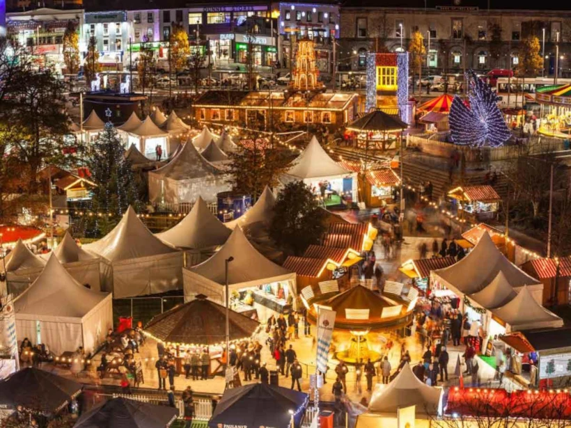 İrlanda'da kış - galway christmas market