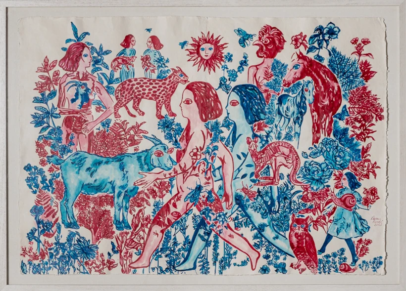 unutulmus-zaman-ve-simdi-el-yapimi-kagit-uzerine-akrilik-125x175-cm-2023