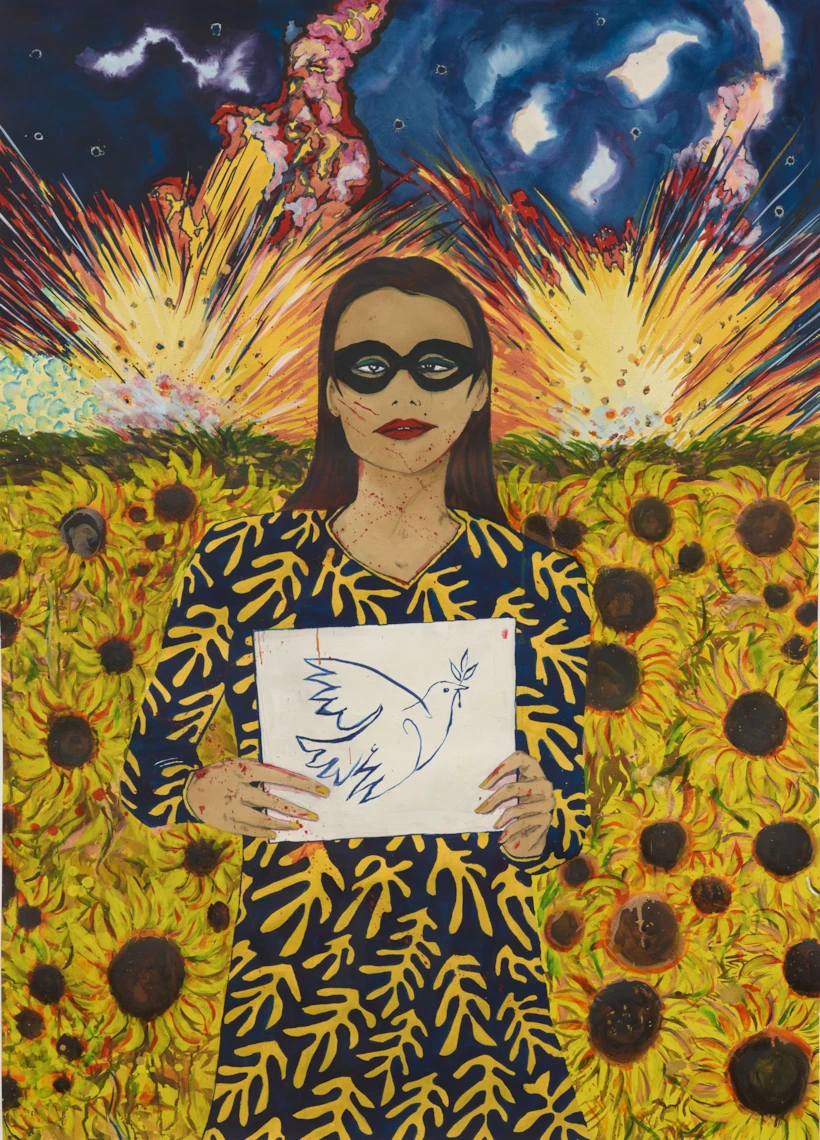 marcel dzama - blood on a sunflower