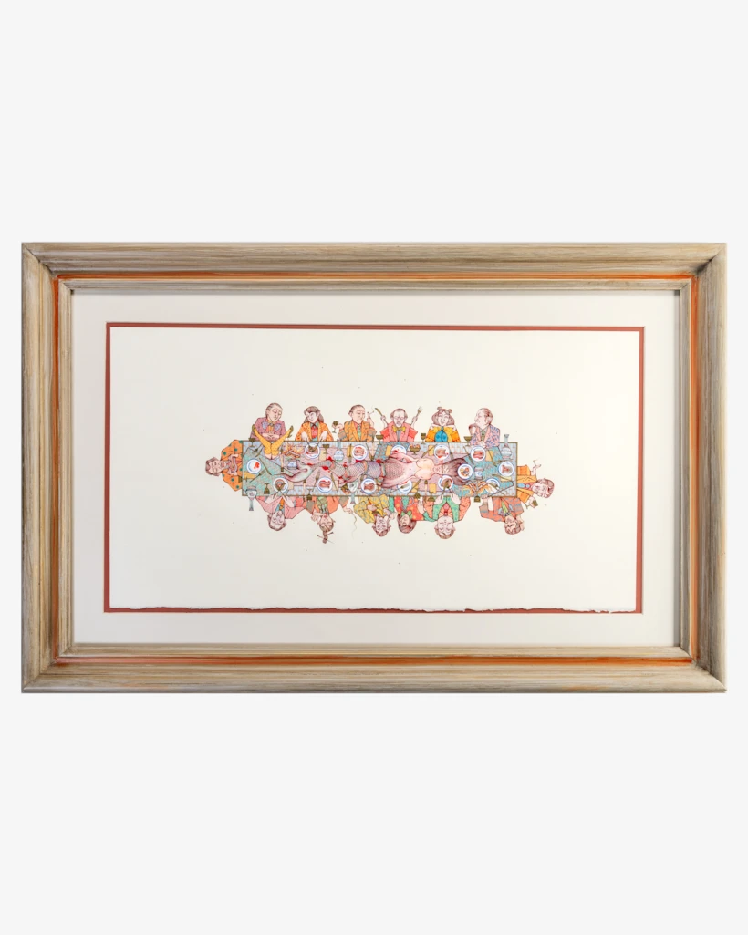 cagri-dizdar-karnaval-13-kagit-uzerine-guaj-akrilik-ve-altin-57x30-cm-2025